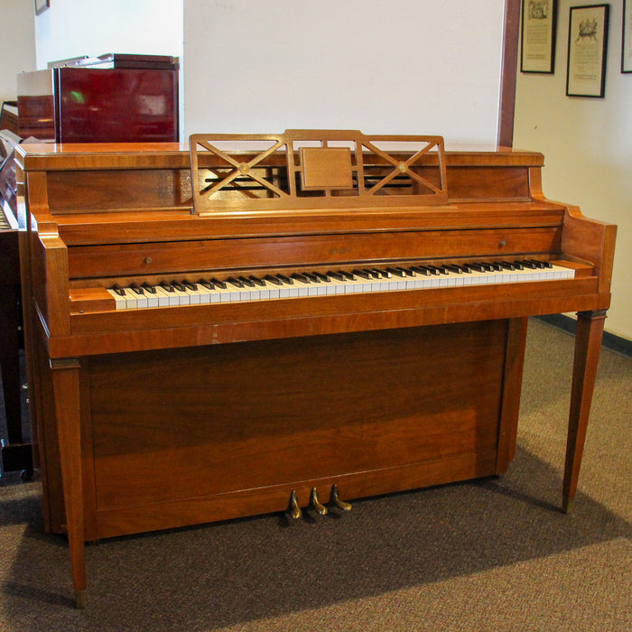 Everett Upright Furniture Console Piano | Walnut Finish