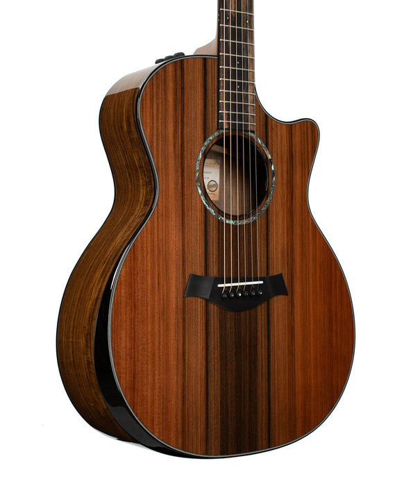 Taylor Custom Grand Auditorium Acoustic Guitar Factory Visit Selected Woods - Sinker Redwood/Bocote