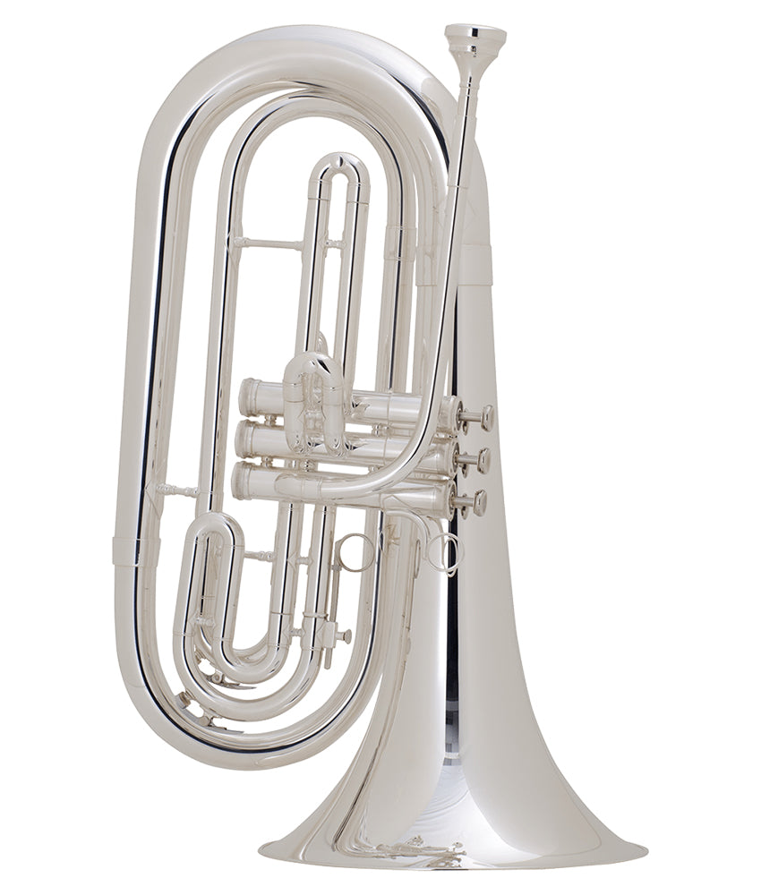 KING マーチングバリトン シルバー USA 1124-BSP King 1124SP Ultimate Marching Baritone Horn - Silver