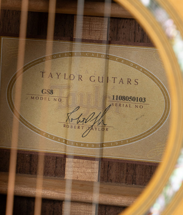 Pre-Owned 2010 Taylor GS-8 Spruce/Rosewood Grand Symphony Acoustic-Electric Guitar | Used