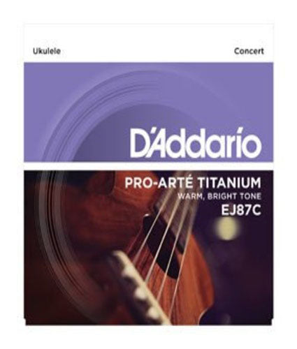 D'Addario EJ87C Titanium Ukulele, Concert Strings