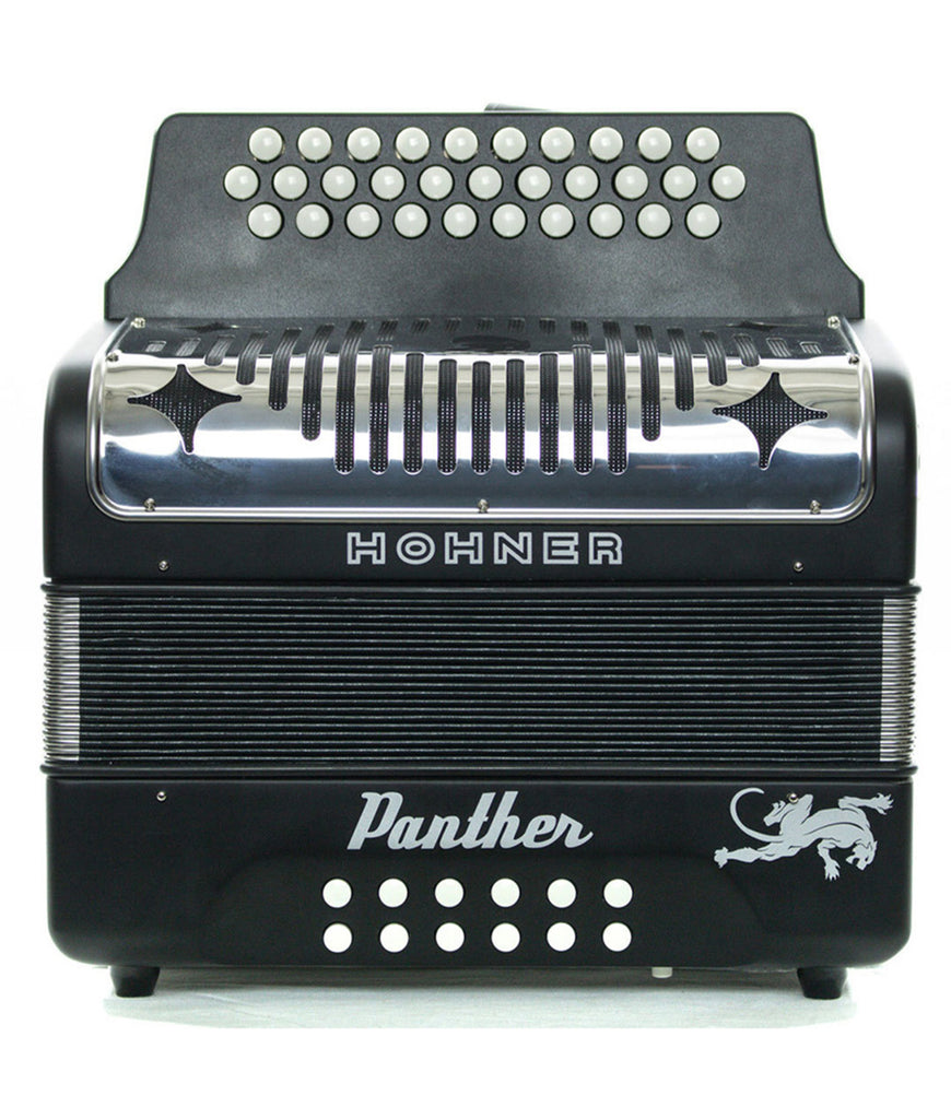 Hohner Panther FBbEb Black 3-Row Diatonic Accordion | Acordeon