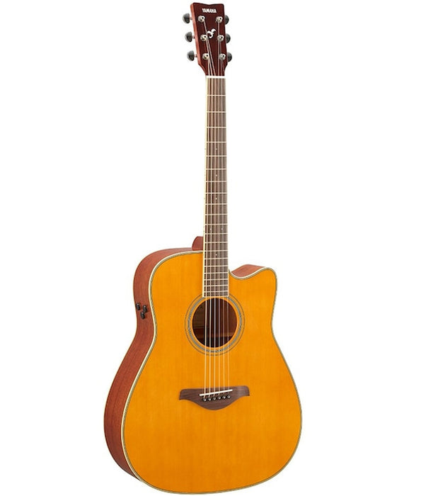 Pre-Owned Yamaha FGC-TA Cutaway TransAcoustic Guitar - Vintage Tint