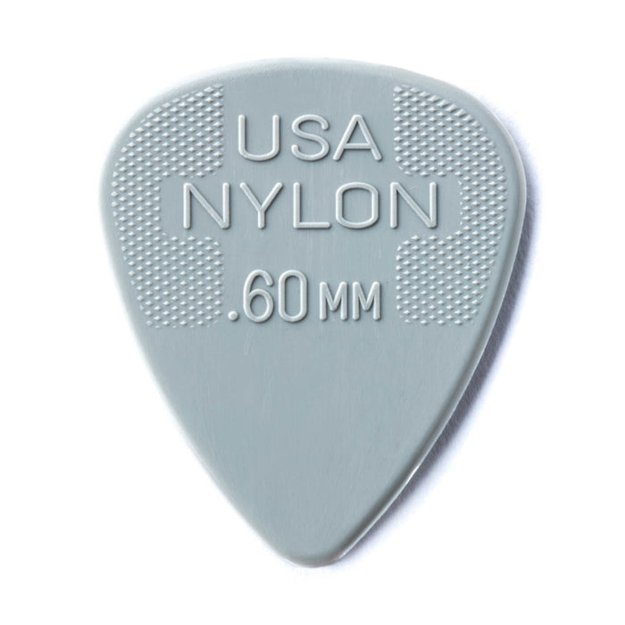 Dunlop Nylon Standard Light Gray .60mm Pick, 12 Pack