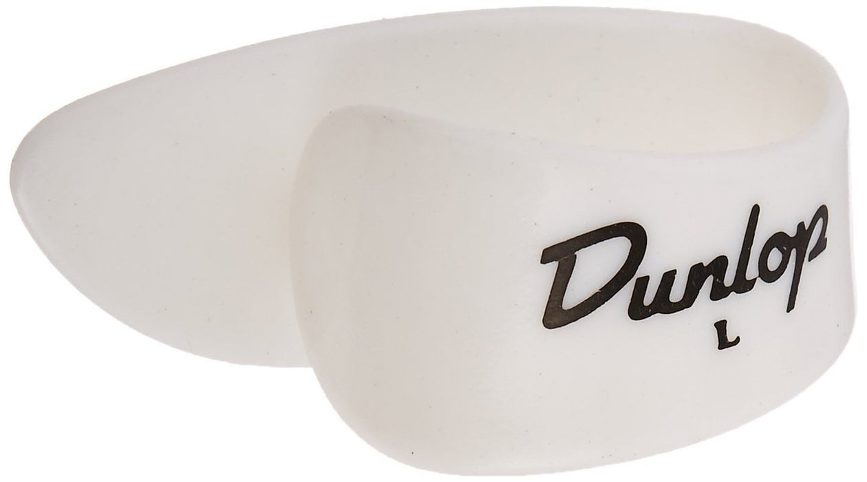 Dunlop 9003P White Plastic Thumbpicks, Large, 4/Player's Pack