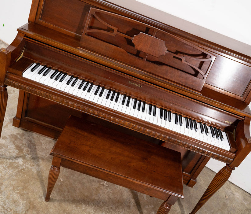 Baldwin Upright Piano in Satin Mahogany (1990) | Used