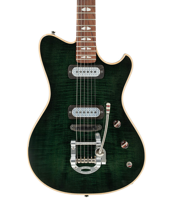Powers Electric A-Type Select Flamed Maple, FF42 Pickups - Juniper Green | New
