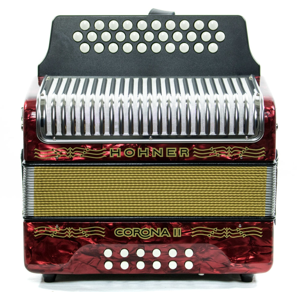 Hohner Corona II 3500 FBbEb Button Accordion - RedAlamo Music