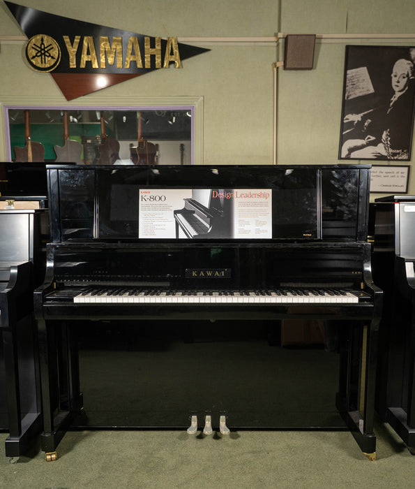 2023 Kawai K800 Professional Upright Piano | Polished Ebony | 53" | Serial No. 2776375 | Used