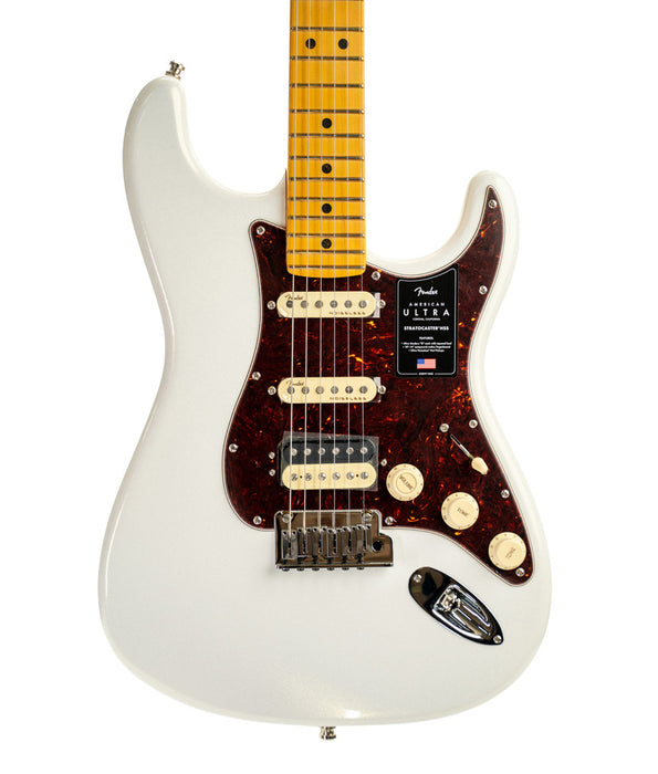 Fender American Ultra Stratocaster HSS, Maple Fingerboard, Arctic Pearl