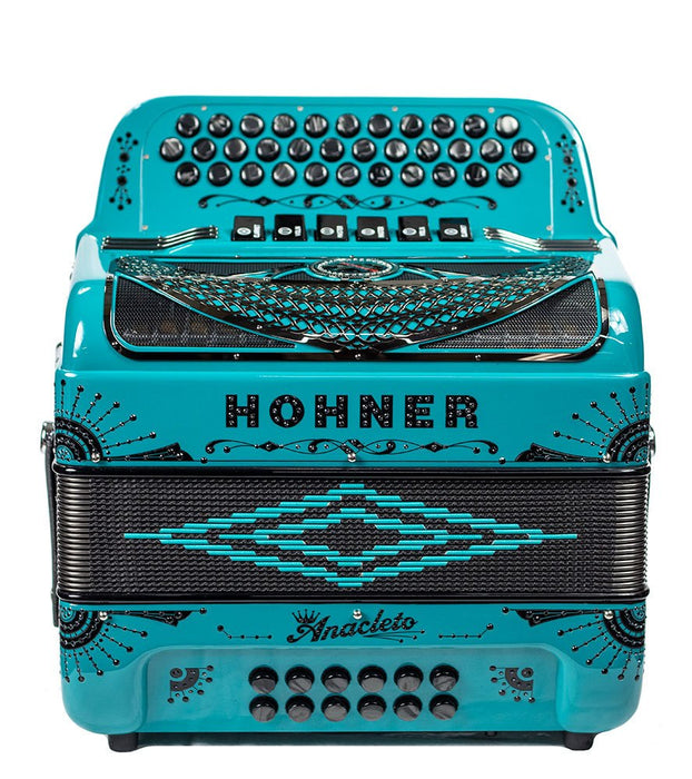 Hohner Rey Del Norte Two Tone Compact FBE/GCF (FA/SOL) - Aqua Blue