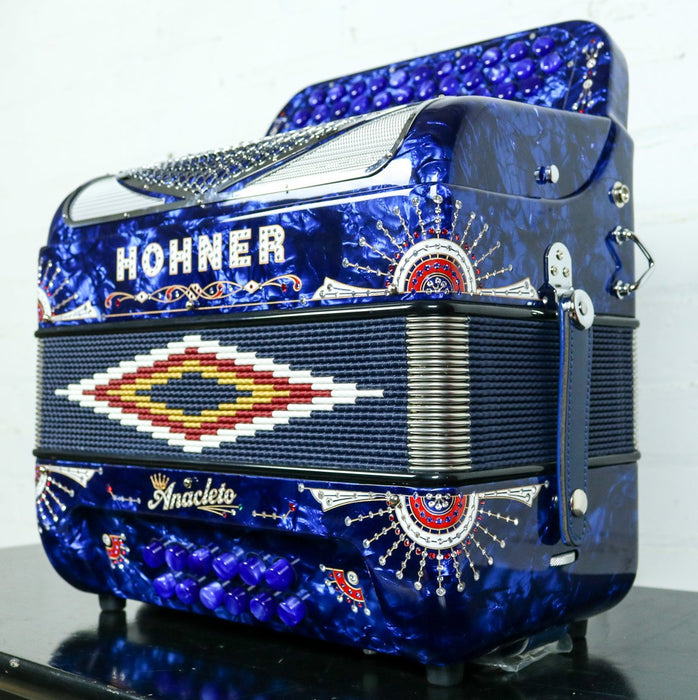 Hohner Anacleto Rey Del Norte TT EAD/GCF Accordion Compact Blue