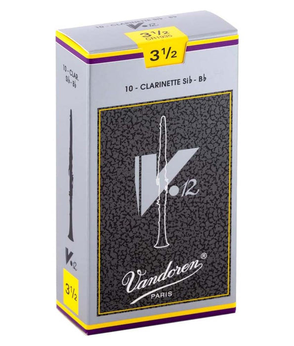 Vandoren V12 Bb Clarinet Reed, 3.5 Strength -10 Pack