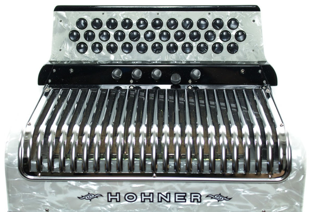 Hohner Corona III N Xtreme FBbEb Accordion - White