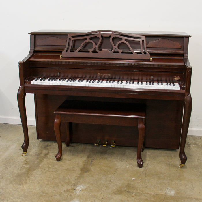 Bergmann by Young Chang Queen Anne Dark Cherry Upright Piano