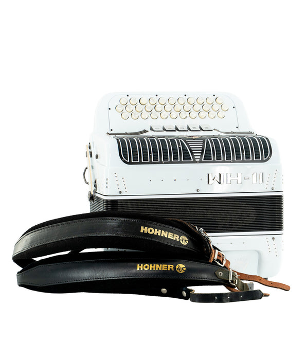 Hohner Anacleto WH-II White Hawk II 5-Switch EAD Accordion - Matte White | New