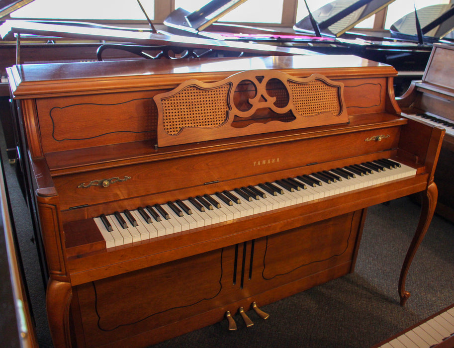 Yamaha M405 Upright Furniture Console Piano | Cherry Finish