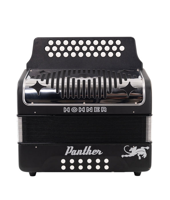 Pre-Owned Panther 3100FB FBbEb Diatonic Accordion - Black | Used