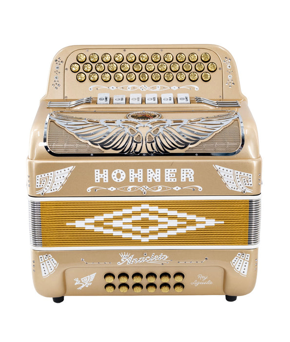 Hohner Anacleto Rey Aguila TT Compact Accordion in Gold Chrome - FBE/EAD | New