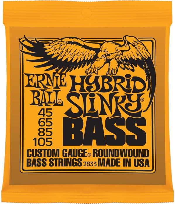 Ernie Ball Hybrid Slinky Nickel Wound Electric Bass Strings - 45-105 Gauge | New