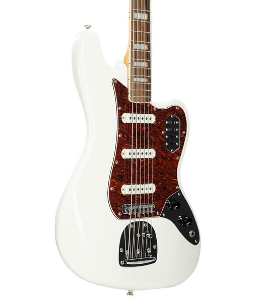 Pre-Owned Fender Squier Bass VI Electric Bass- White | UsedAlamo