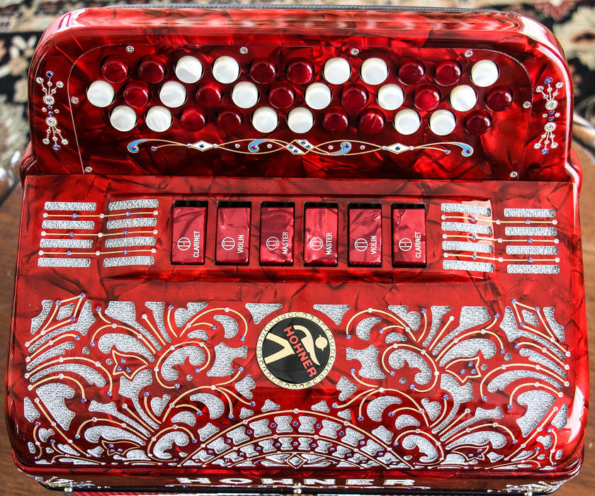 Hohner Anacleto Rey Del Norte Pearl Red
