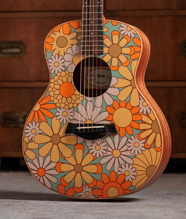 Taylor GS Mini-e Special Edition Spruce/Sapele Acoustic-Electric Guitar - Floral Blue | New