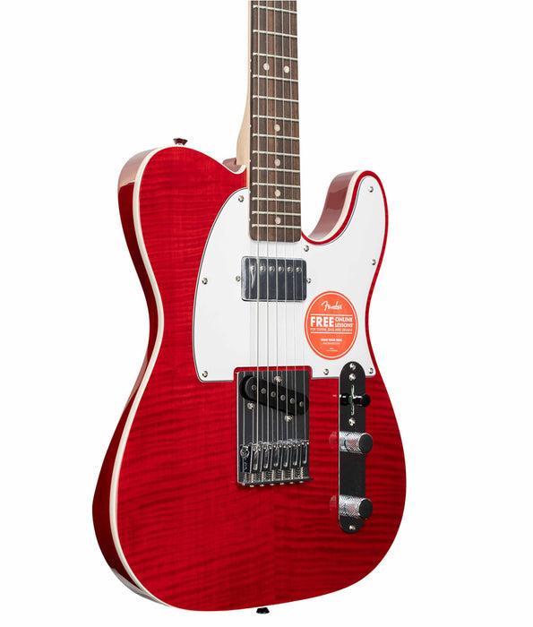 Pre-Owned Squier Affinity Series Telecaster FMT SH Electric Guitar - Crimson Red Transparent | Used