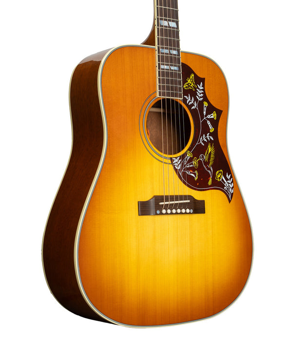 Pre-Owned Gibson Custom Shop Hummingbird "Red Spruce" Adirondack/Mahogany Acoustic-Electric Guitar - Heritage Cherry Sunburst | Used
