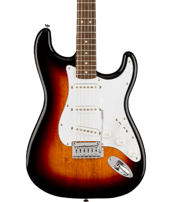 Squier Affinity Series Stratocaster, Laurel Fingerboard, White Pickguard, 3-Color Sunburst