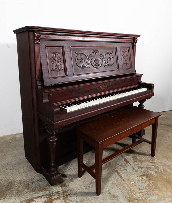 Baldwin Upright Piano (1910) | Antique Satin Mahogany | 55" | Serial No. 16797 | Used