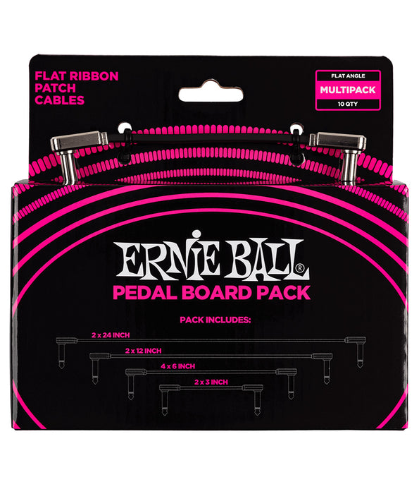 Ernie Ball Flex Patch Cables Pedalboard Pack - Black