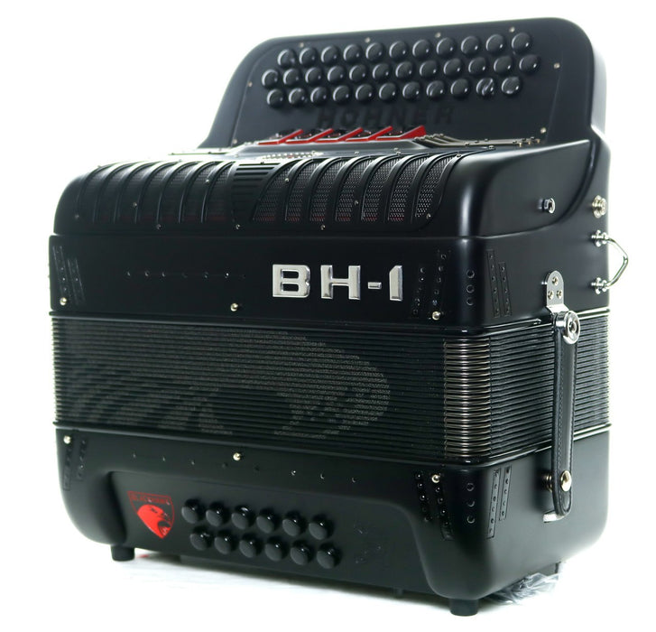 Hohner Anacleto BH-1 Black Hawk 5-Switch Compact EAD Accordion - Matte Black