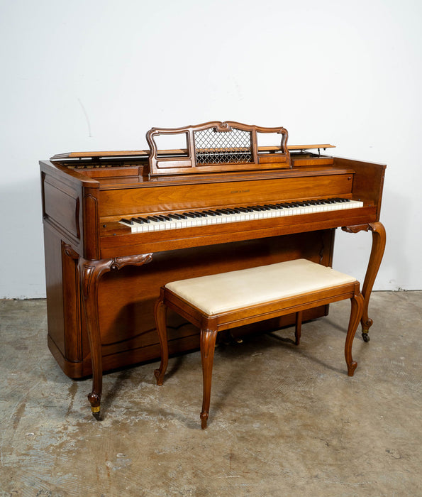 Story & Clark Console Upright Piano | Satin Walnut | Used