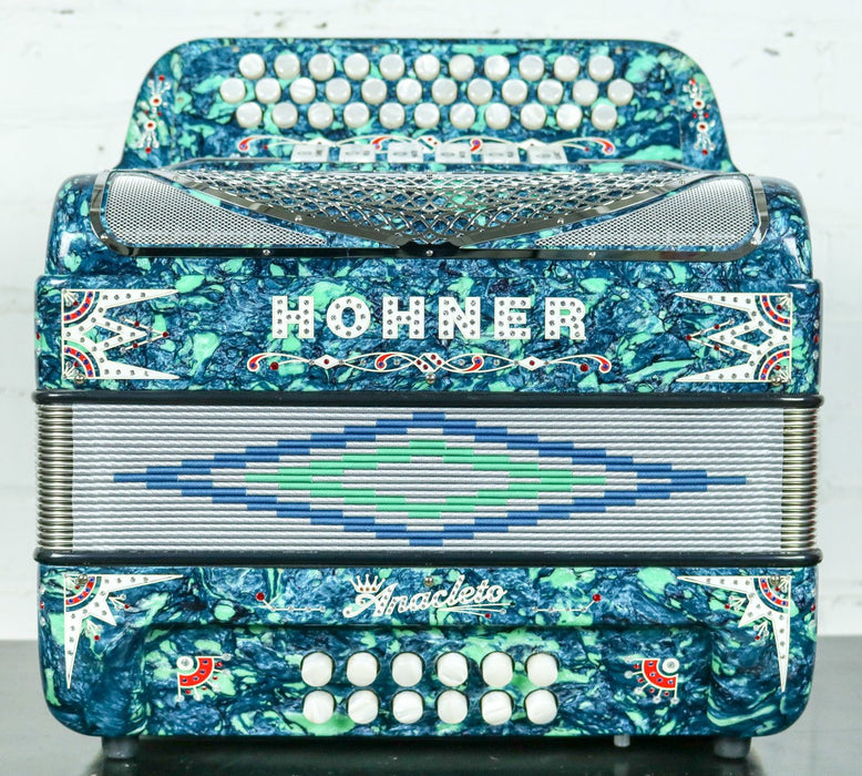 Hohner Anacleto Rey Del Norte TT GCF/EAD Accordion GreenAlamo Music ...