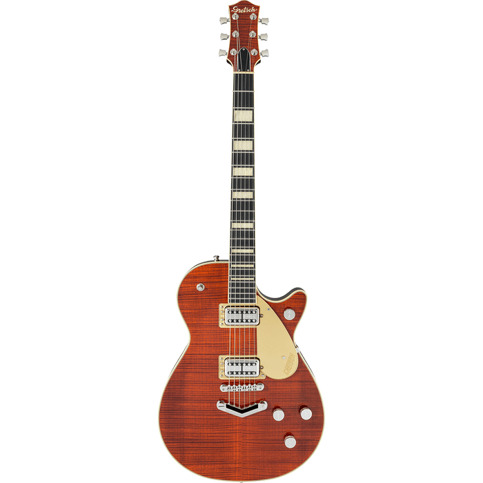 Gretsch G6228FM Players Edition Jet BT with V-Stoptail and Flame Maple, Ebony Fingerboard - Bourbon Stain