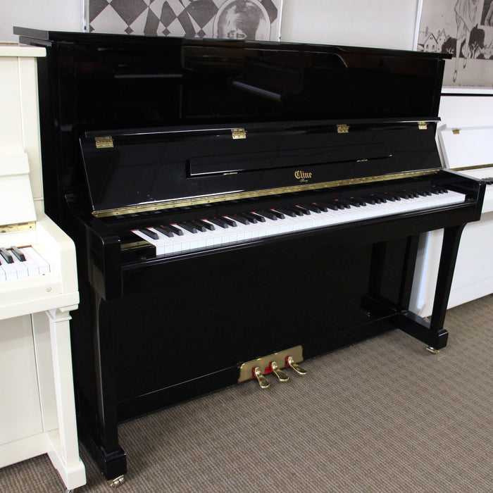 Cline Crescendo Hl 121 Polished Ebony Upright Studio Piano