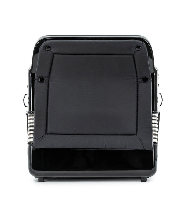 Pre-Owned Hohner Anacleto Rey Aguila Two-Tone FBE/GCF Compact Accordion - Black | Used