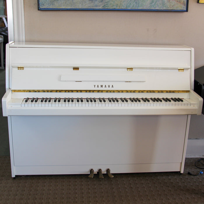 Yamaha M1F Console Upright Piano | Polished White