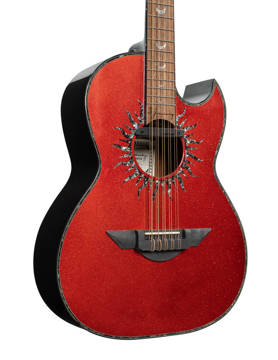 H. Jimenez LBQ1GXE Galaxia Acoustic-Electric Bajo Quinto – Antares Red Sparkle | New