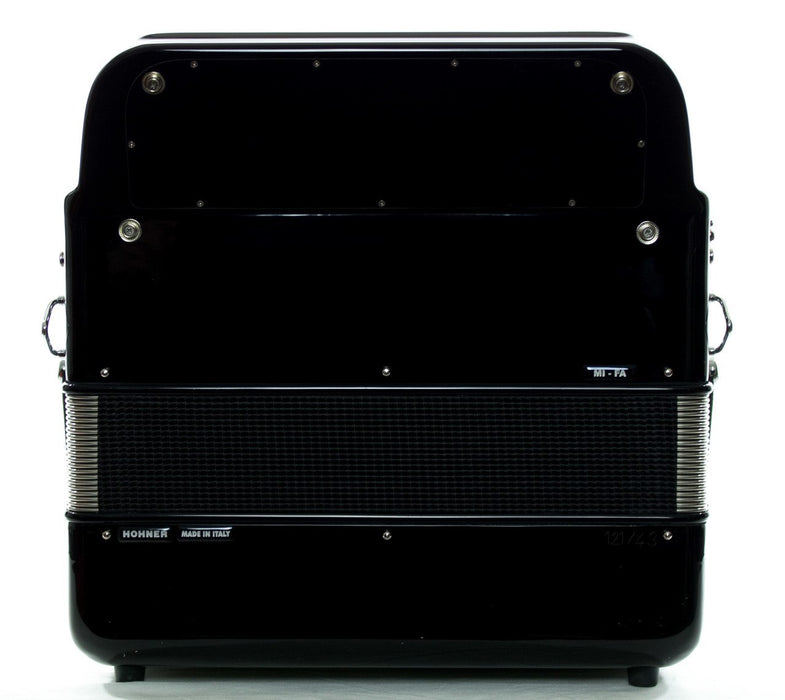 Hohner Anacleto Rey Del Norte TT FBbEb/EAD Accordion Black/Silver Hardware