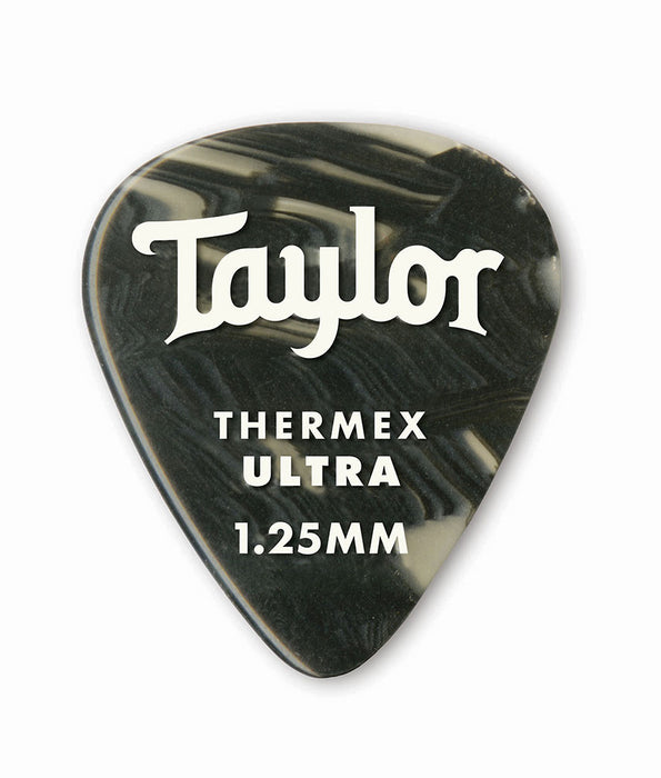 Taylor Premium Darktone 351 Thermex Ultra Picks, 1.25mm, 6-Pack - Black Onyx