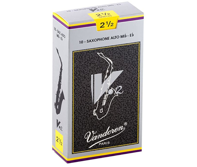 Vandoren V12 #2.5 Alto Sax Reeds, 10 pack