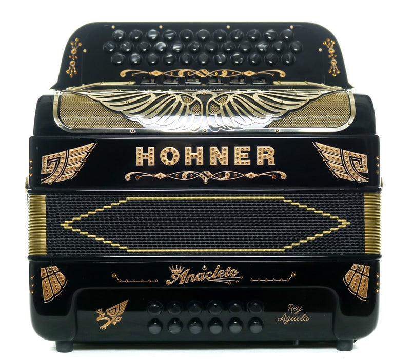 Hohner Anacleto Rey Aguila TT 5S FBbEb/GCF Accordion Black