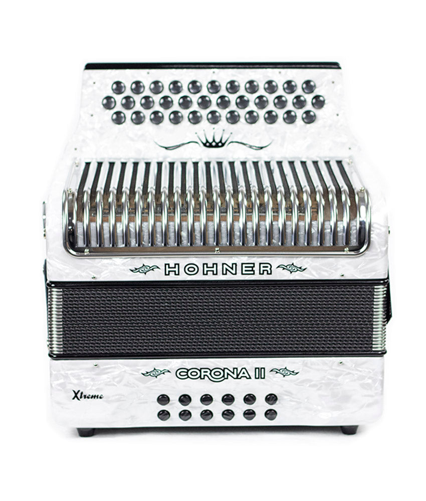 Hohner CXEW Corona II Xtreme EAD Button Accordion - White