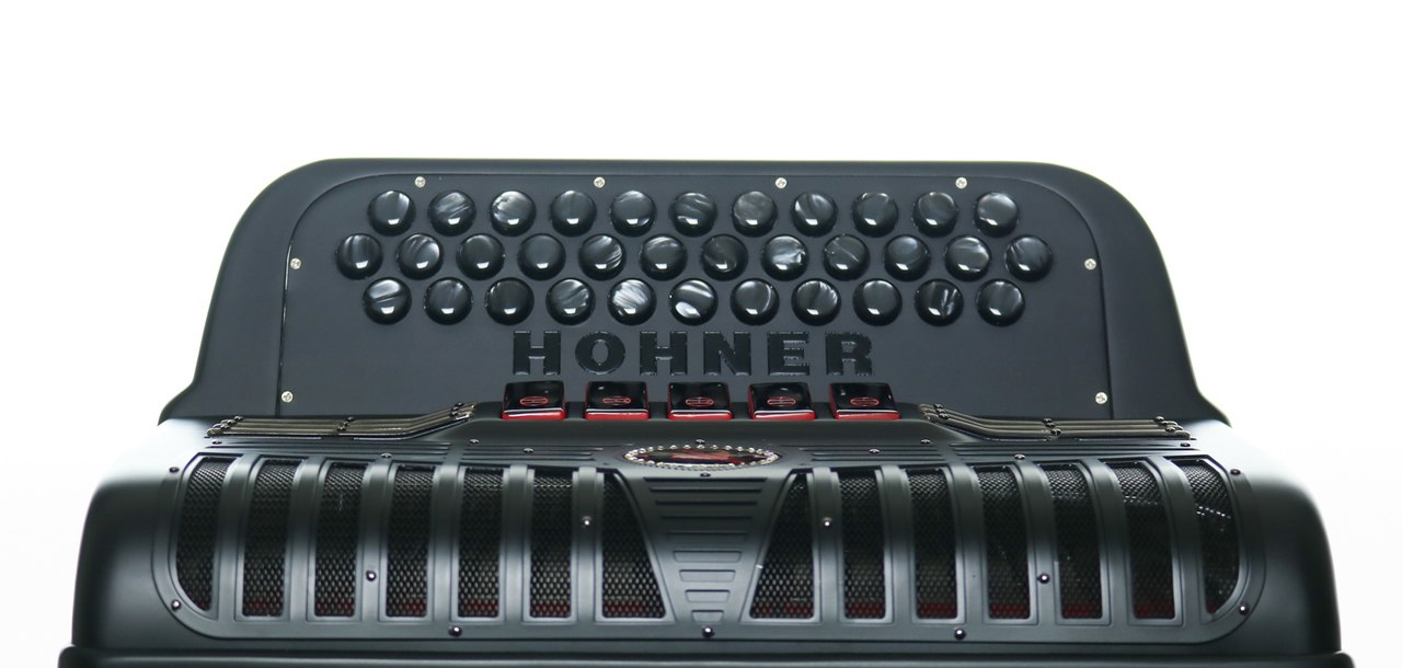 Hohner Anacleto BH-1 Black Hawk 5-Switch Compact EAD Accordion - Matte Black