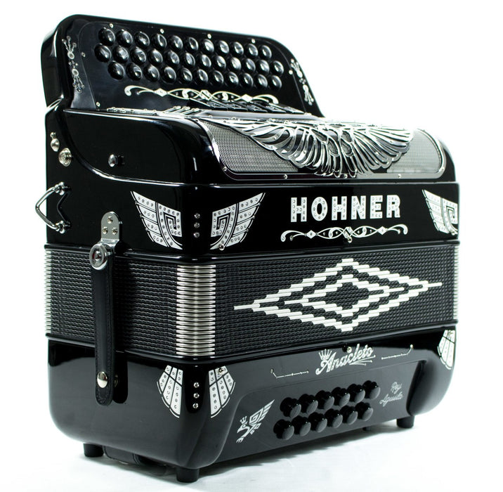Hohner Anacleto Rey Aguila III GCF Compact Accordion Black