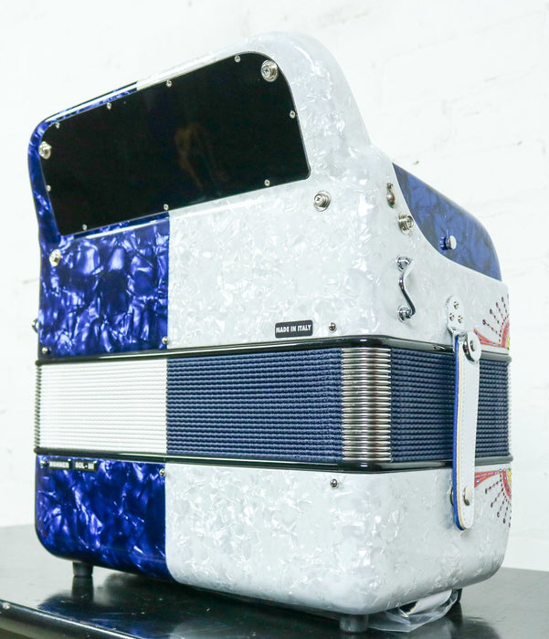 Hohner Anacleto Rey Del Norte TT G/E Accordion Compact Blue & White