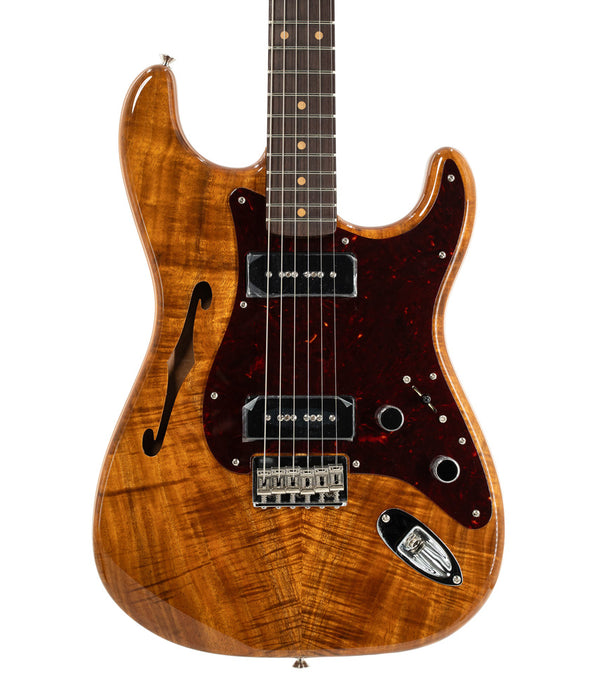 Fender Custom Shop Artisan Dual P90 Koa Strat NOS, Rosewood Fingerboard - Aged Natural