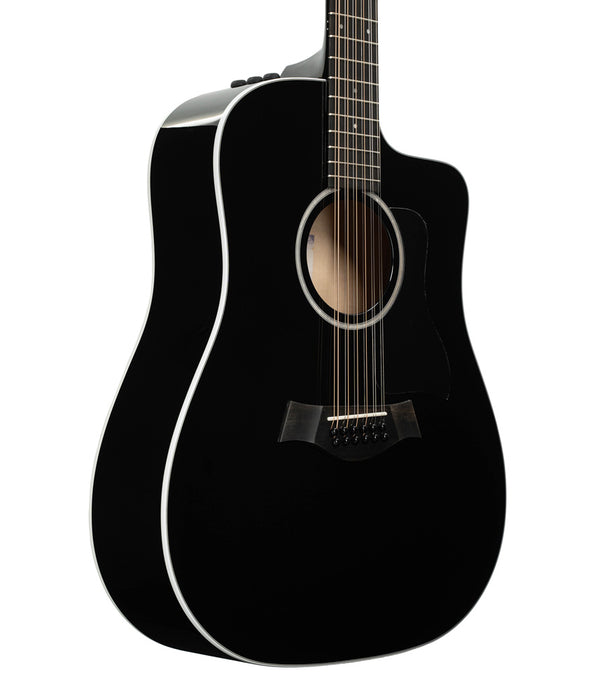 Taylor 250ce Plus Spruce/Maple 12-String Acoustic-Electric Guitar - Black